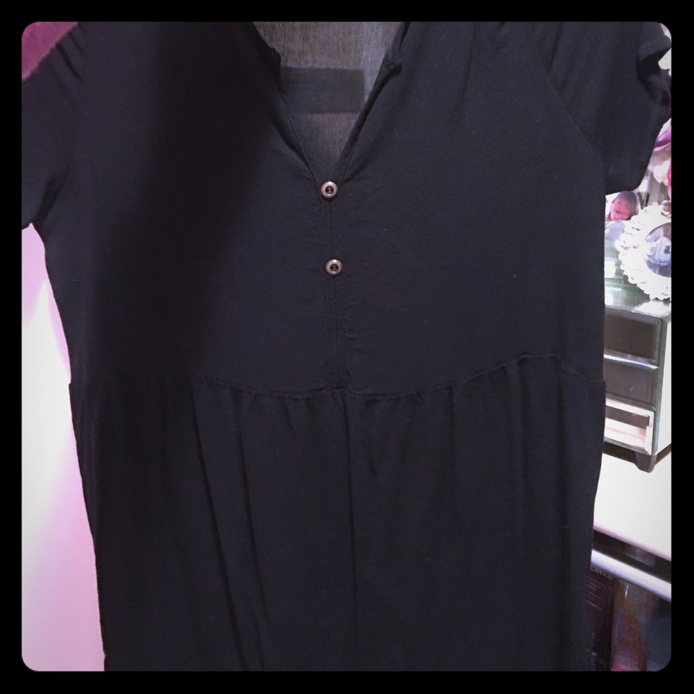 Black babydoll shirt from local boutique